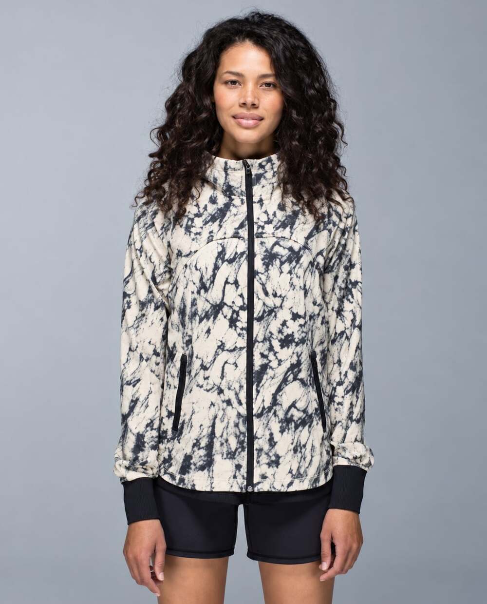 Lululemon Bring Back The Track Jacket Great Granite Mojave Tan Black and capris